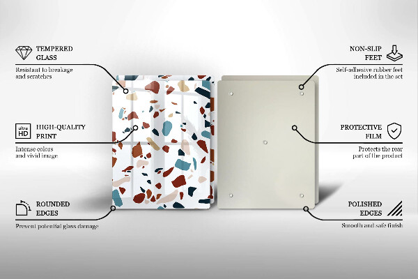 Placă din sticla protectie perete Piatra decorativa