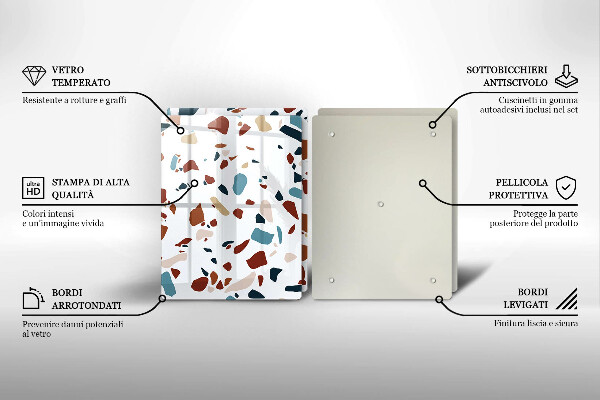 Placă din sticla protectie perete Piatra decorativa