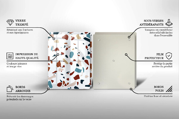 Placă din sticla protectie perete Piatra decorativa