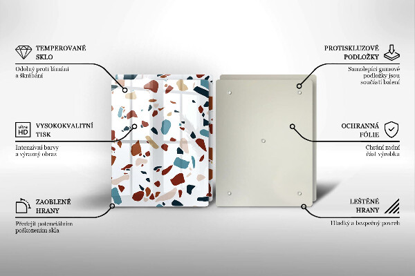 Placă din sticla protectie perete Piatra decorativa