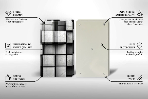 Placă din sticla protectie perete Fundal cu geometrie 3d