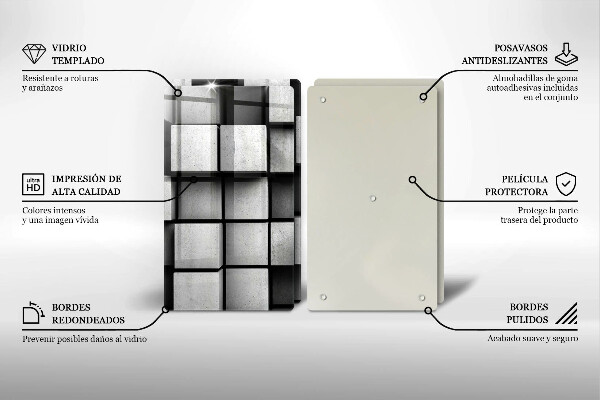 Placă din sticla protectie perete Fundal cu geometrie 3d