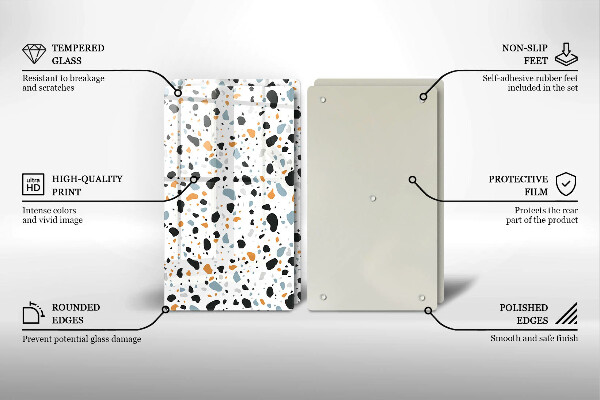 Placă din sticla protectie perete Gresie decorativa