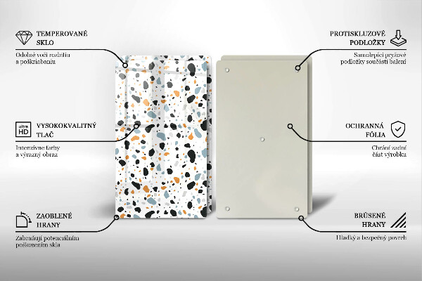 Placă din sticla protectie perete Gresie decorativa