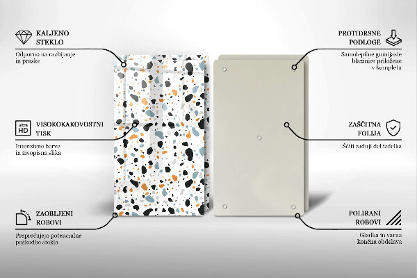 Placă din sticla protectie perete Gresie decorativa