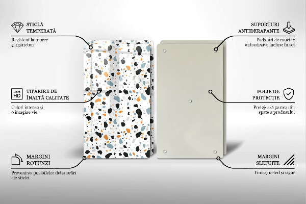 Placă din sticla protectie perete Gresie decorativa