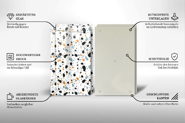 Placă din sticla protectie perete Gresie decorativa