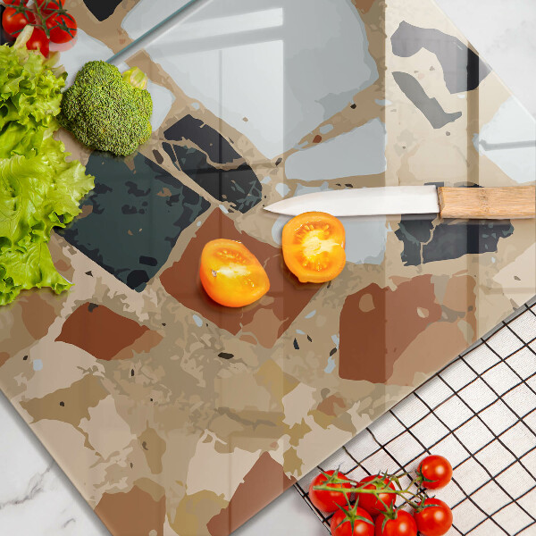 Placă sticla protectie aragaz Farfurie cu pietre decorative