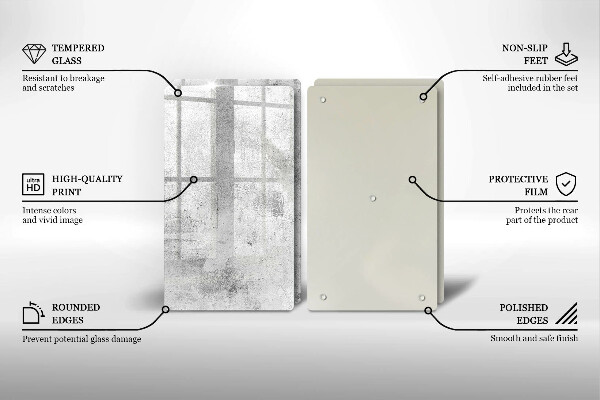 Placă din sticla protectie perete Textura de beton