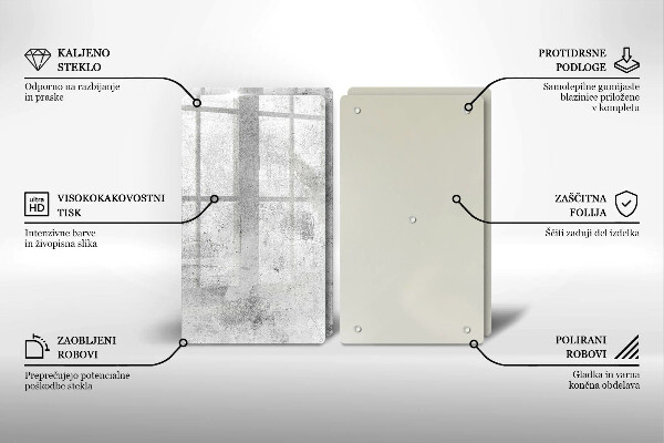 Placă din sticla protectie perete Textura de beton