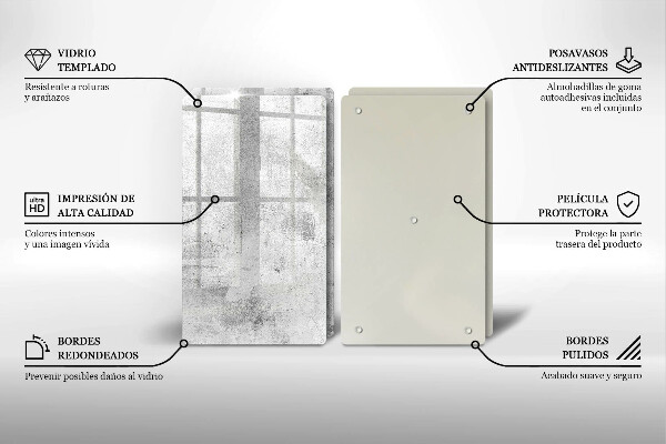 Placă din sticla protectie perete Textura de beton