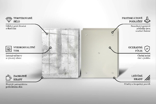 Placă din sticla protectie perete Textura de beton