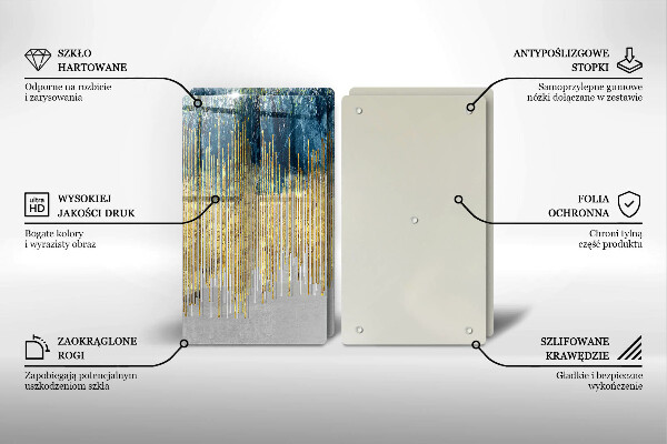 Placă din sticla protectie perete Abstracția designerului