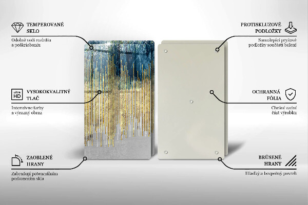 Placă din sticla protectie perete Abstracția designerului