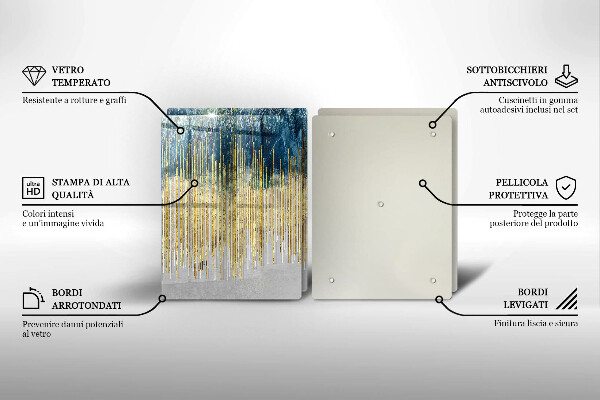 Placă din sticla protectie perete Abstracția designerului