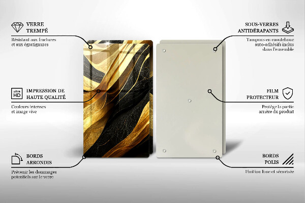 Placă din sticla protectie perete Abstracție elegantă