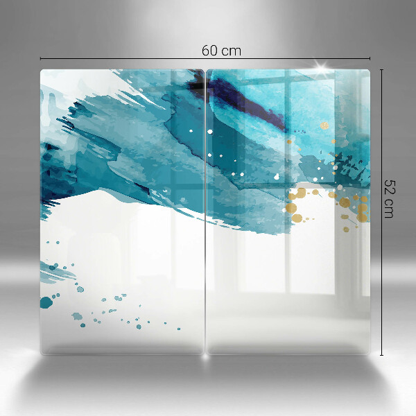 Placă din sticla protectie perete Pete albastre