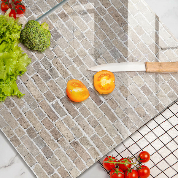 Placă sticla protectie aragaz Zid strălucitor de cărămidă