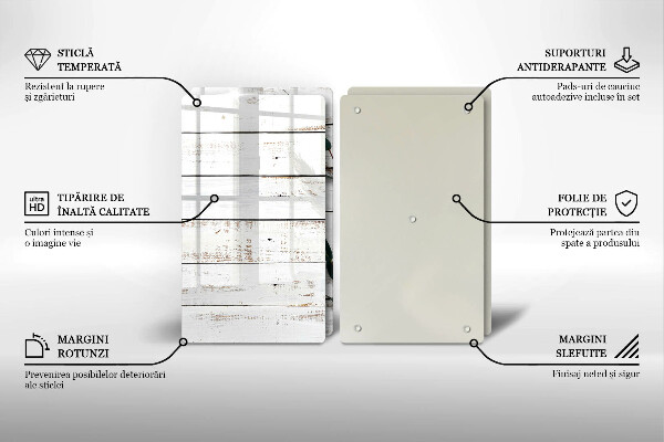 Placă sticla protectie aragaz Scânduri și frunze vechi