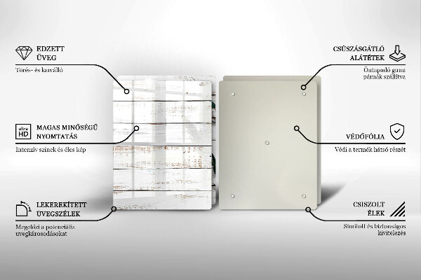 Placă sticla protectie aragaz Scânduri și frunze vechi