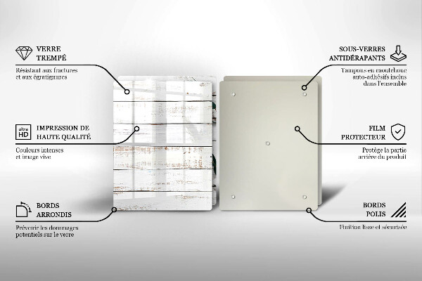 Placă sticla protectie aragaz Scânduri și frunze vechi