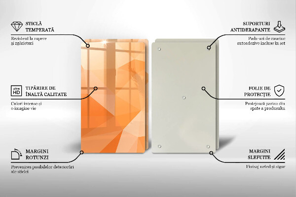 Placă sticla protectie aragaz Fundal geometric