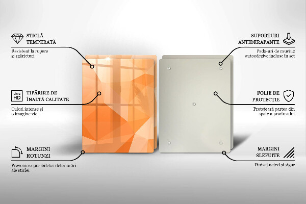 Placă sticla protectie aragaz Fundal geometric