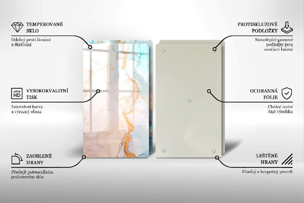 Placă sticla protectie aragaz Abstracția din marmură