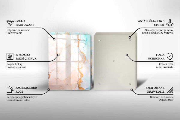 Placă sticla protectie aragaz Abstracția din marmură