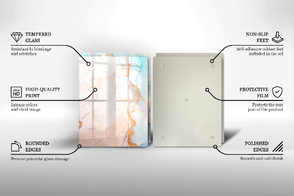 Placă sticla protectie aragaz Abstracția din marmură