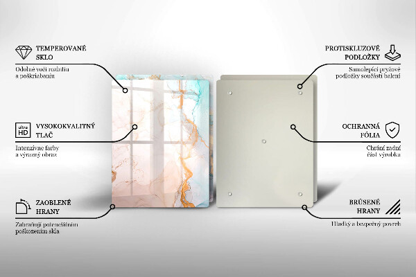 Placă sticla protectie aragaz Abstracția din marmură