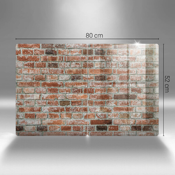 Placă sticla protectie aragaz Zid vechi de cărămidă