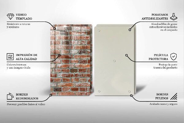 Placă sticla protectie aragaz Zid vechi de cărămidă