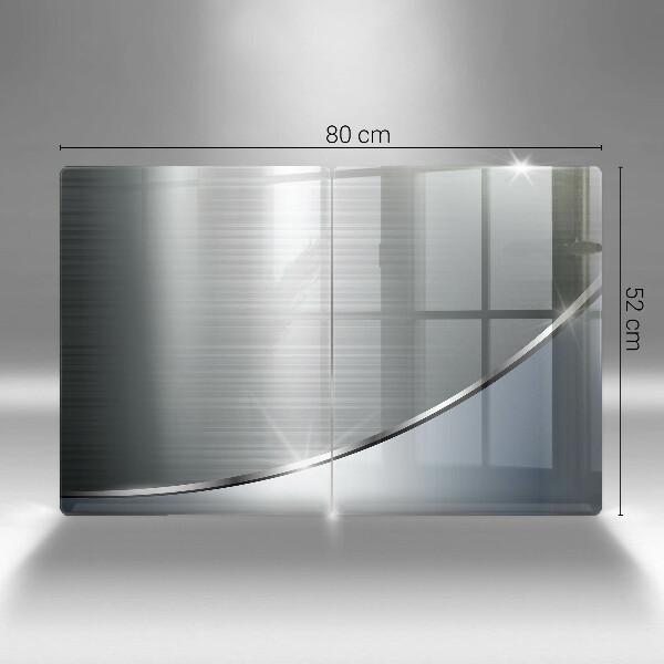 Placă sticla protectie aragaz Model de abstractizare din metal