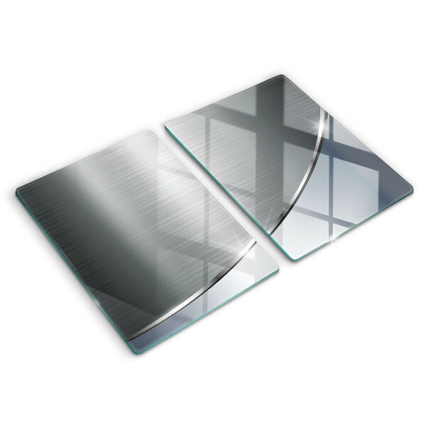Placă sticla protectie aragaz Model de abstractizare din metal