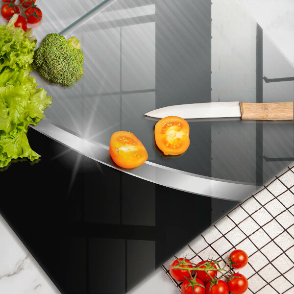 Placă sticla protectie aragaz Abstracție cu metal