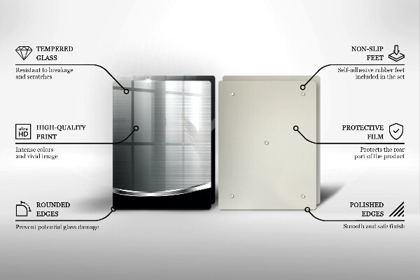 Placă sticla protectie aragaz Abstracție cu metal