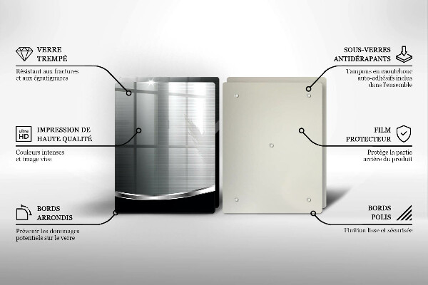 Placă sticla protectie aragaz Abstracție cu metal