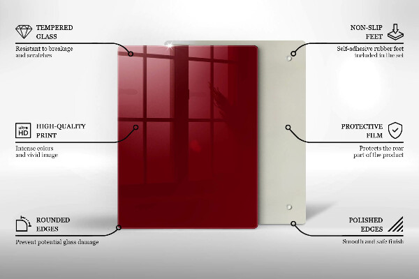 Placă protecție plita Culoare visiniu