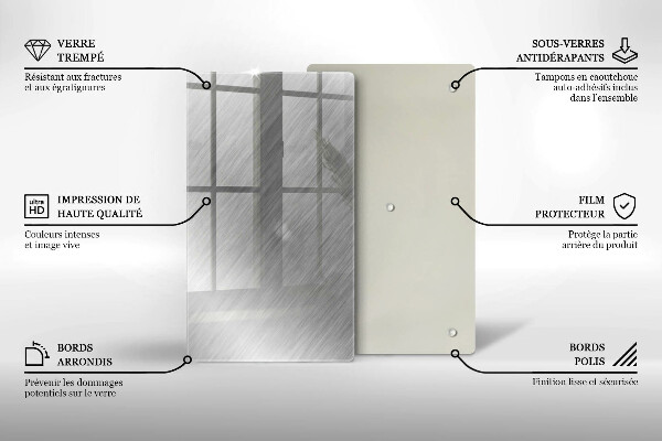 Placă din sticla protectie perete Fundal cu textură metalică