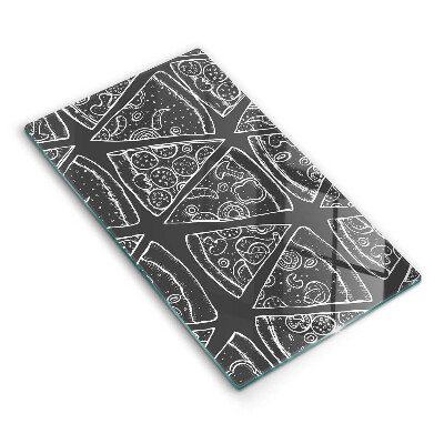 Placă din sticla protectie perete Ilustrație de pizza