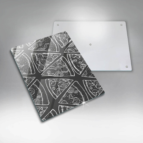 Placă din sticla protectie perete Ilustrație de pizza