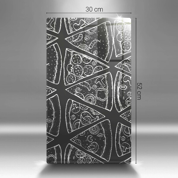 Placă din sticla protectie perete Ilustrație de pizza