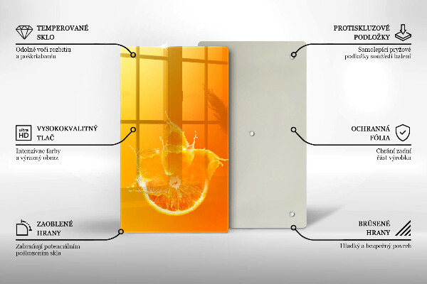 Placă din sticla protectie perete Fructe portocale suculente