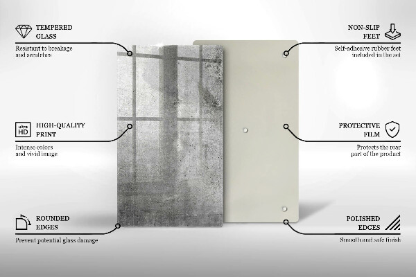 Placă din sticla protectie perete Textura de beton