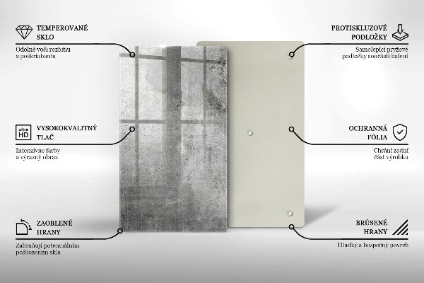 Placă din sticla protectie perete Textura de beton