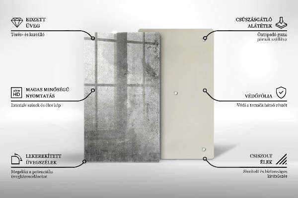 Placă din sticla protectie perete Textura de beton