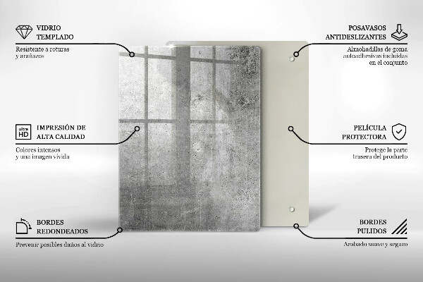 Placă din sticla protectie perete Textura de beton