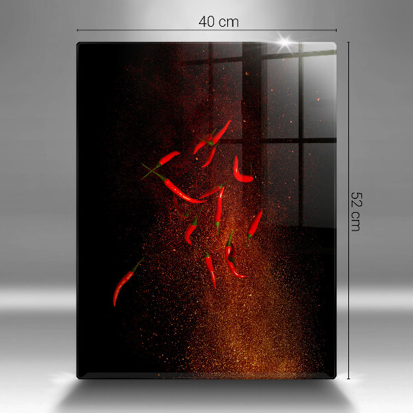 Placă din sticla protectie perete Ardei iute