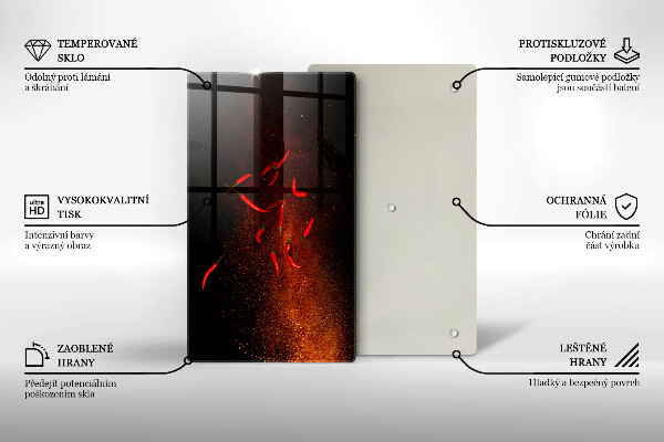 Placă din sticla protectie perete Ardei iute